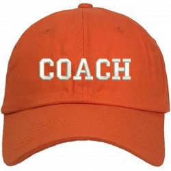 Baseball Caps Coach Dad Hat - Orange - CY18RHO9RC7 $35.85