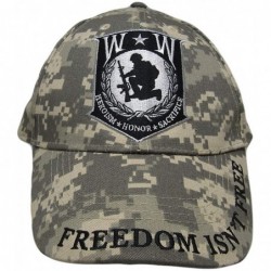 Baseball Caps Wounded Warrior Heroism Honor Sacrifice Freedom Isn't Free ACU Camo Cap Hat - C018M53TKI2 $24.91