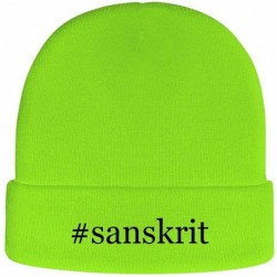 Skullies & Beanies Sanskrit - Hashtag Soft Adult Beanie Cap - Neon Green - C518AXNE2O0 $33.40