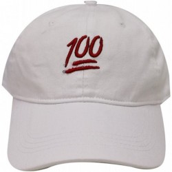 Baseball Caps Emoji 100 Cotton Baseball Dad Caps - White - CG12MA2TCPG $15.84
