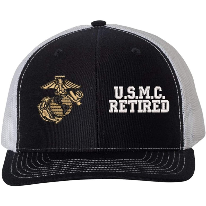 Baseball Caps U.S. Marine Corps Retired Mesh Back Cap - Navy - CS18RH4RWWT $44.14