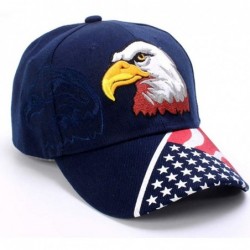 Baseball Caps American Flag USA Eagle Baseball Hat Cap for Women Men Adjustable 3D Embroidered - Flag - CJ18RHG7DED $16.44