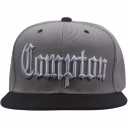 Baseball Caps Compton Olde English Adjustable Snapbacks (Various Designs) - Grey/Black - CJ18WWNNKLE $21.11