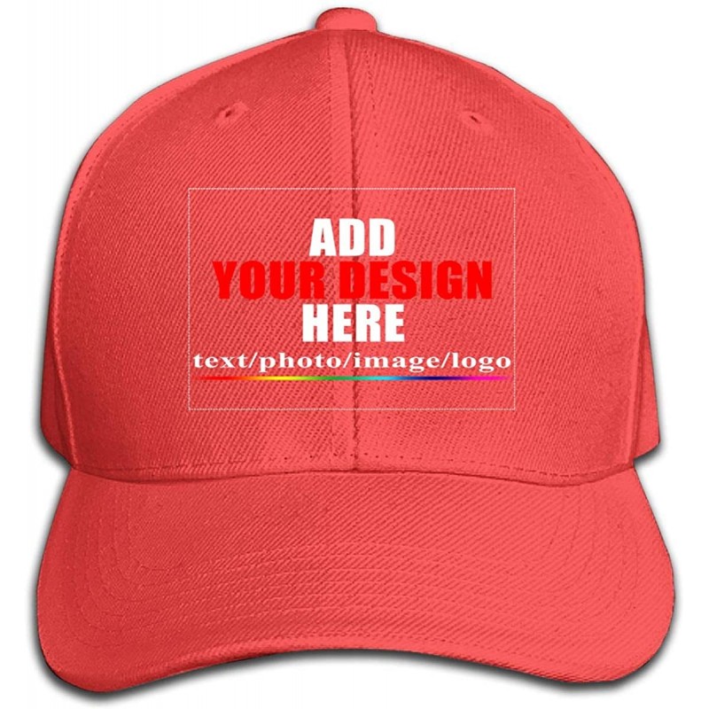 Baseball Caps Custom Baseball Caps- Design Your Own Hat- Team Photo Text Logo Graphic Print - Baseball-a Red - CO18U925HU9 $1...