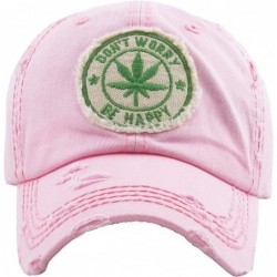 Baseball Caps Weed Marijuana Leaf Collection Dad Hat Baseball Cap Polo Style Adjustable - (5.5) Be Happy Pink - C718KXOKZ2Y $...