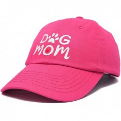 Baseball Caps Dog Mom Baseball Cap Women's Hats Dad Hat - Hot Pink - CB18K6U3M3G $21.14
