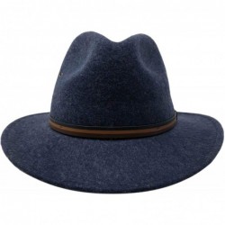 Fedoras One Fresh Hat Men's Crushable Safari Water Repellent Hat with Leather Band - Mix Blue - CW18QI3GYZ2 $63.76