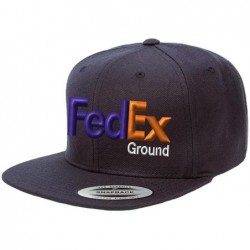 Baseball Caps Custom Embroidered FedEx Ground Purple Orange Snapback Hat Yupoong Classic Adjustable Baseball Hat - CM180D9QOO...