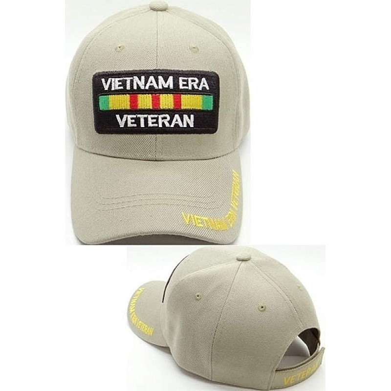 Baseball Caps Vietnam Era Veteran Ribbon Patch Mens Cap - Beige - C519990S9GR $23.16