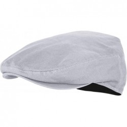 Newsboy Caps Premium Cotton Newsboy Mens Scally Foldable Solid Color Ivy Flat Cap - Gray - CP18UI0ZN20 $26.96
