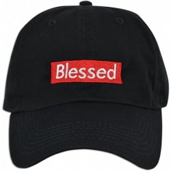 Baseball Caps Blessed Embroidered Dad Cap Hat Adjustable Polo Style Unconstructed - Black - CR1892TA4O0 $24.08