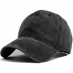 Baseball Caps Men Women Baseball Cap Vintage Cotton Washed Distressed Hats Twill Plain Adjustable Dad-Hat - Z-black/Burgundy ...