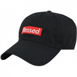 Baseball Caps Blessed Embroidered Dad Cap Hat Adjustable Polo Style Unconstructed - Black - CR1892TA4O0 $16.57