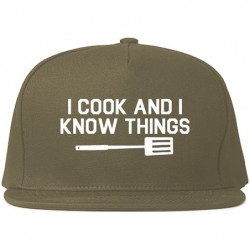 Baseball Caps I Cook and I Know Things Chef Mens Snapback Hat - C618EKQSRE8 $40.26
