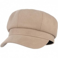 Newsboy Caps Women Fashion Newsboy Cap Twill Corduroy Octagonal Beret Visor Gatsby Cabbie Hat Casual Autumn Winter Hats - CU1...
