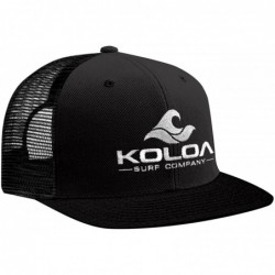 Baseball Caps Classic Mesh Back Trucker Hats - Black/Black With White Embroidered Logo - C011URAY8A1 $35.99