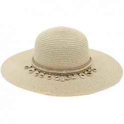 Sun Hats Womens Beach Straw Hat Wide Brim Summer UV Hat UPF 50+ Floppy Foldable Roll up Cap Sun Hat - Beige - CU194OIM3U7 $28.62