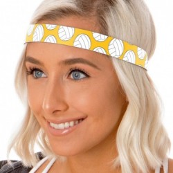 Headbands Cute Adjustable No Slip I Love Volleyball Headbands for Girls & Women - Volleyball Mixed Yellow 3pk - C8188EX83ZA $...