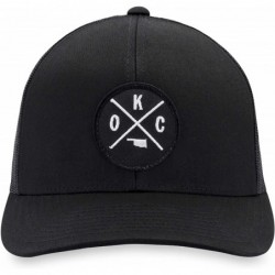Baseball Caps OKC Hat - Oklahoma City Trucker Hat Baseball Cap Snapback Golf Hat (Black) - CD18W8MEH9Y $25.57