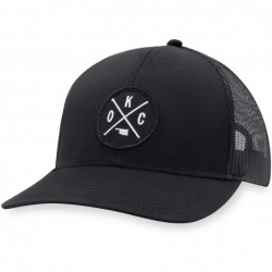 Baseball Caps OKC Hat - Oklahoma City Trucker Hat Baseball Cap Snapback Golf Hat (Black) - CD18W8MEH9Y $25.57