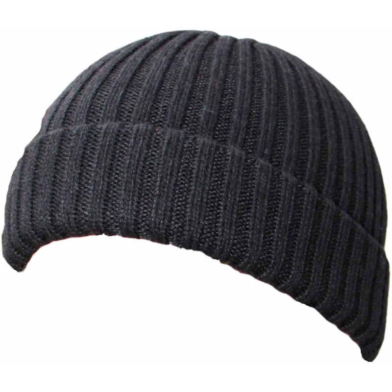Skullies & Beanies Merino Wool Blend Unisex Winter Hat - Made in Italy! - Black - C911BR4482B $37.02