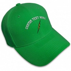 Baseball Caps Custom Baseball Cap Lightning Bolt Embroidery Acrylic Dad Hats for Men & Women - Kelly Green - C018SDKQYUA $43.93