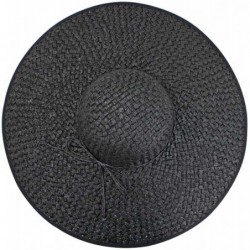 Sun Hats Wide Brim Straw Floppy Hat - Black - CN111Q68LR3 $34.69