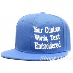 Baseball Caps Custom Embroidered Baseball Cap Personalized Snapback Mesh Hat Trucker Dad Hat - Hiphop Blue - CQ18HLQUKD0 $38.07