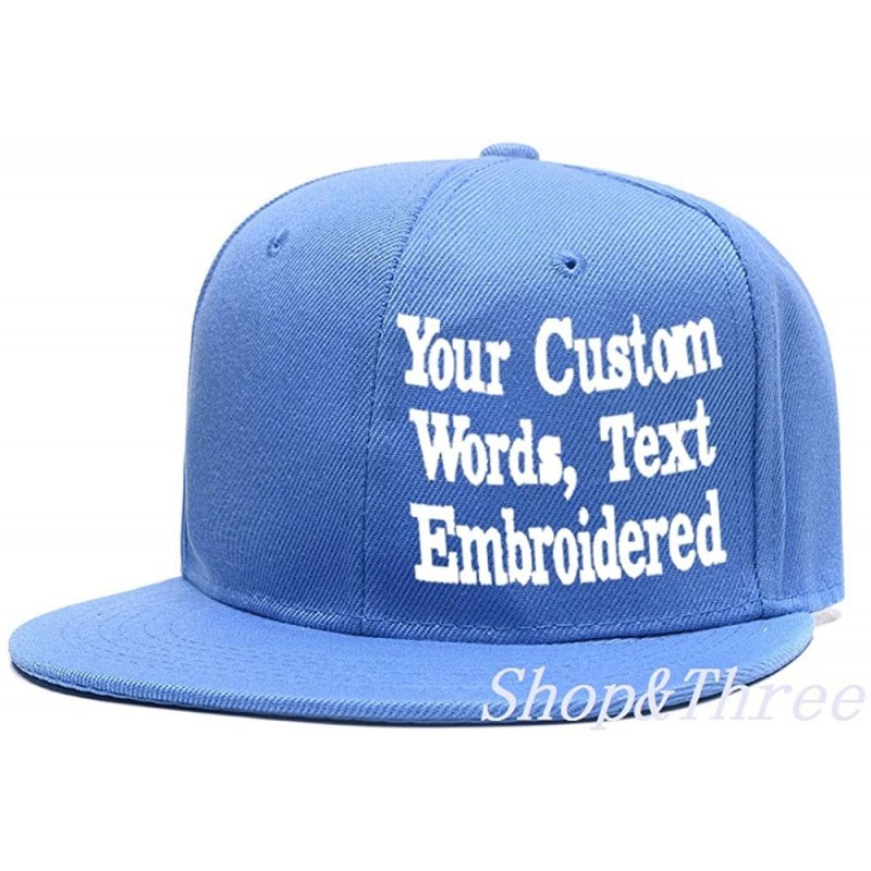 Baseball Caps Custom Embroidered Baseball Cap Personalized Snapback Mesh Hat Trucker Dad Hat - Hiphop Blue - CQ18HLQUKD0 $32.09