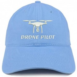 Baseball Caps Drone Pilot Embroidered Soft Crown 100% Brushed Cotton Cap - Carolina Blue - C018S35CYHR $32.88