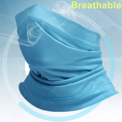 Balaclavas Unisex Multi-Use Summer UV Protection Neck Gaiter Face Cover Scarf for Cycling Running Hiking Fishing - Blue - C31...