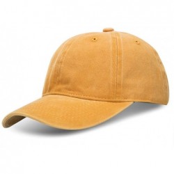 Baseball Caps Men Women Custom Text Embroidered Denim Hat Team Christmas Adjustable Snapback Baseball Caps - Yellow - CG18INQ...