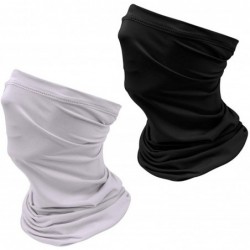 Balaclavas UV Protection Face Mask Ice Neck Gaiter Windproof Scarf Bandana Headband - 1 Black 1 Grey - CH198GAT4NM $31.22