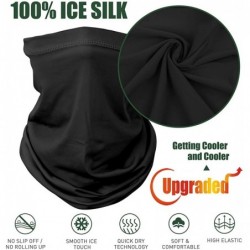 Balaclavas UV Protection Face Mask Ice Neck Gaiter Windproof Scarf Bandana Headband - 1 Black 1 Grey - CH198GAT4NM $21.78