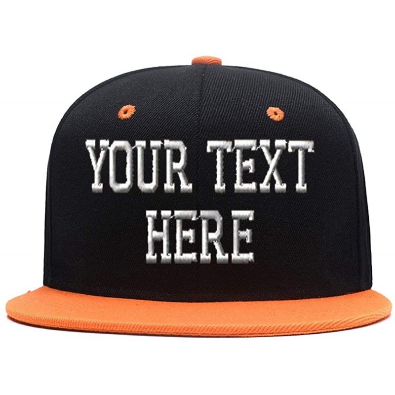 Baseball Caps Custom Embroidered Hip-hop Hat Personalized Adjustable Hip-hop Cap Add Your Text - Aorange - CG18H534HGG $25.02
