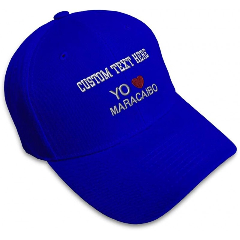 Baseball Caps Custom Baseball Cap Yo Amo Maracaibo Spanish Embroidery Dad Hats for Men & Women - Royal Blue - CJ18ANM8GLH $29.04
