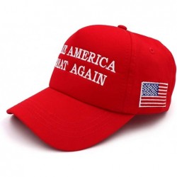 Baseball Caps 2 Packs Make America Great Again Hat Donald Trump Slogan MAGA with USA Flag Cap Adjustable Baseball Hat - C918R...