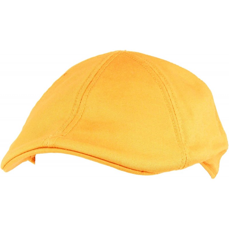 Sun Hats Men's 100% Cotton Duck Bill Flat Golf Ivy Driver Visor Sun Cap Hat - Apricot - CU195XUYWDO $29.12