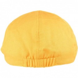 Sun Hats Men's 100% Cotton Duck Bill Flat Golf Ivy Driver Visor Sun Cap Hat - Apricot - CU195XUYWDO $29.12