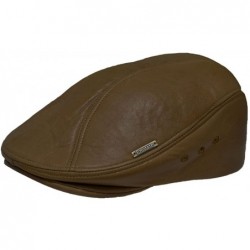 Newsboy Caps Premium Lambskin Fine Ivy/Driver Gatsby Cap Hat Made in USA - Brown - C5129LRIDHL $68.29