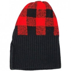 Skullies & Beanies Women Winter Hats Check Pattern Stretchy Plaid Hat Beanie - Red - C3193LMDXNM $29.08