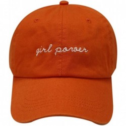 Baseball Caps Girl Power' Cotton Baseball Cap - Orange - CY12KBLE03H $22.03
