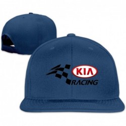 Baseball Caps Men's KIA Racing A Flat-Brim Caps Adjustable Freestyle Caps - Navy - CF18WN0ZHMT $28.59