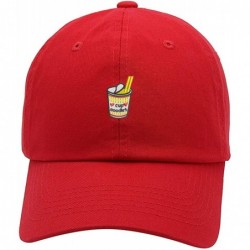 Baseball Caps Unisex Cup of Noodles Low Profile Embroidered Baseball Dad Hat - Vc300_red - C918ORXT574 $22.61