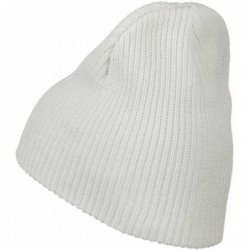 Skullies & Beanies Eco Cotton Ribbed XL Classic Beanie - White - CE115EH0WFT $31.04