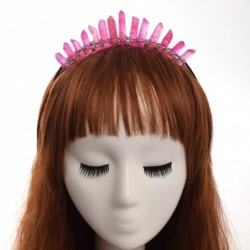 Headbands Raw Crystal Quartz Tiara Mermaid Crown Headband (Full Crown-06) - Full Crown-06 - C218GYM8GRK $20.28