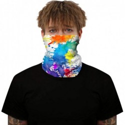 Balaclavas Seamless Bandanas Balaclava Face Mask Neck Gaiter Tie Dye Print for Men Women - Painting Colorful - CD197W97KRT $1...