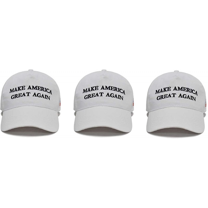 Baseball Caps Make America Great Again Hat [3 Pack]- Donald Trump USA MAGA Cap Adjustable Baseball Hat - Original White - CX1...