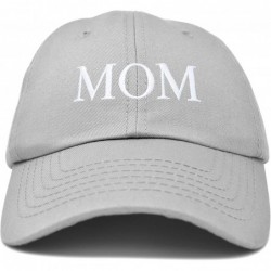 Baseball Caps Embroidered Mom and Dad Hat Washed Cotton Baseball Cap - Mom - Gray - CH18Q7IOQX6 $27.58