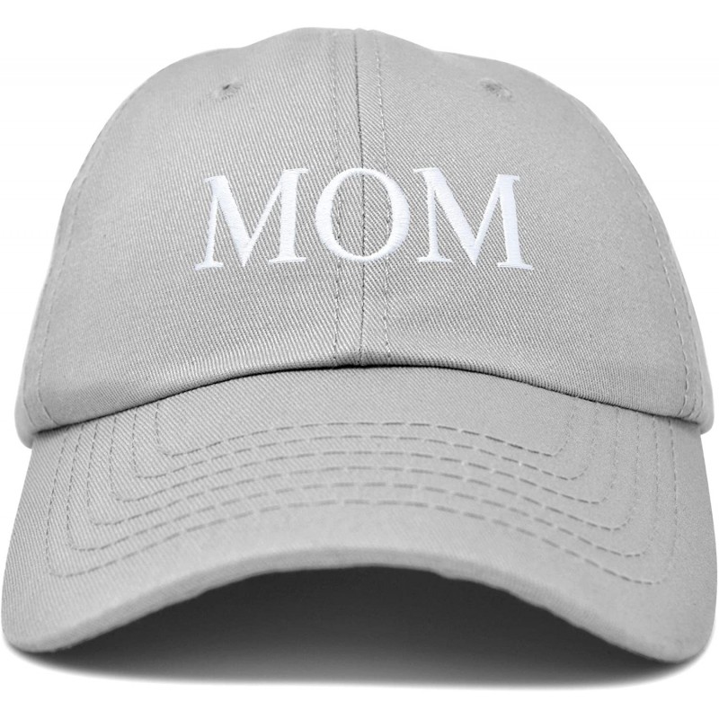 Baseball Caps Embroidered Mom and Dad Hat Washed Cotton Baseball Cap - Mom - Gray - CH18Q7IOQX6 $17.24